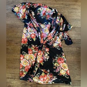 Floral Satin Robe
